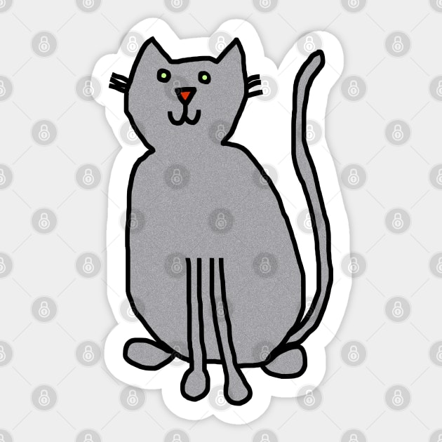 Cat Silver Sticker by ellenhenryart